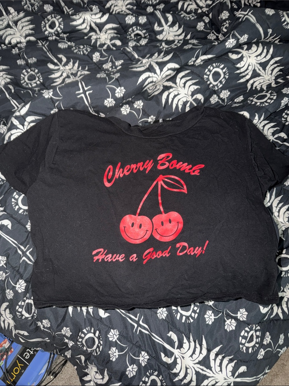 Cherry Bomb Cropped Tee